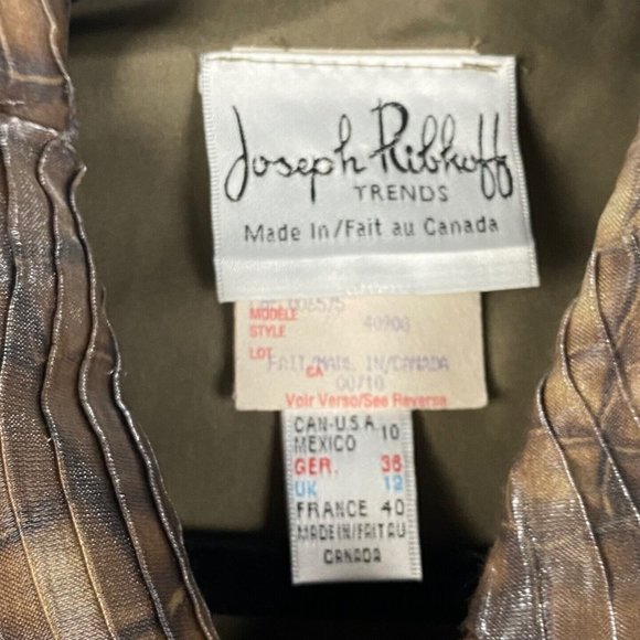 Joseph Ribkoff Metallic Brown Blazer - Picture 4 of 10